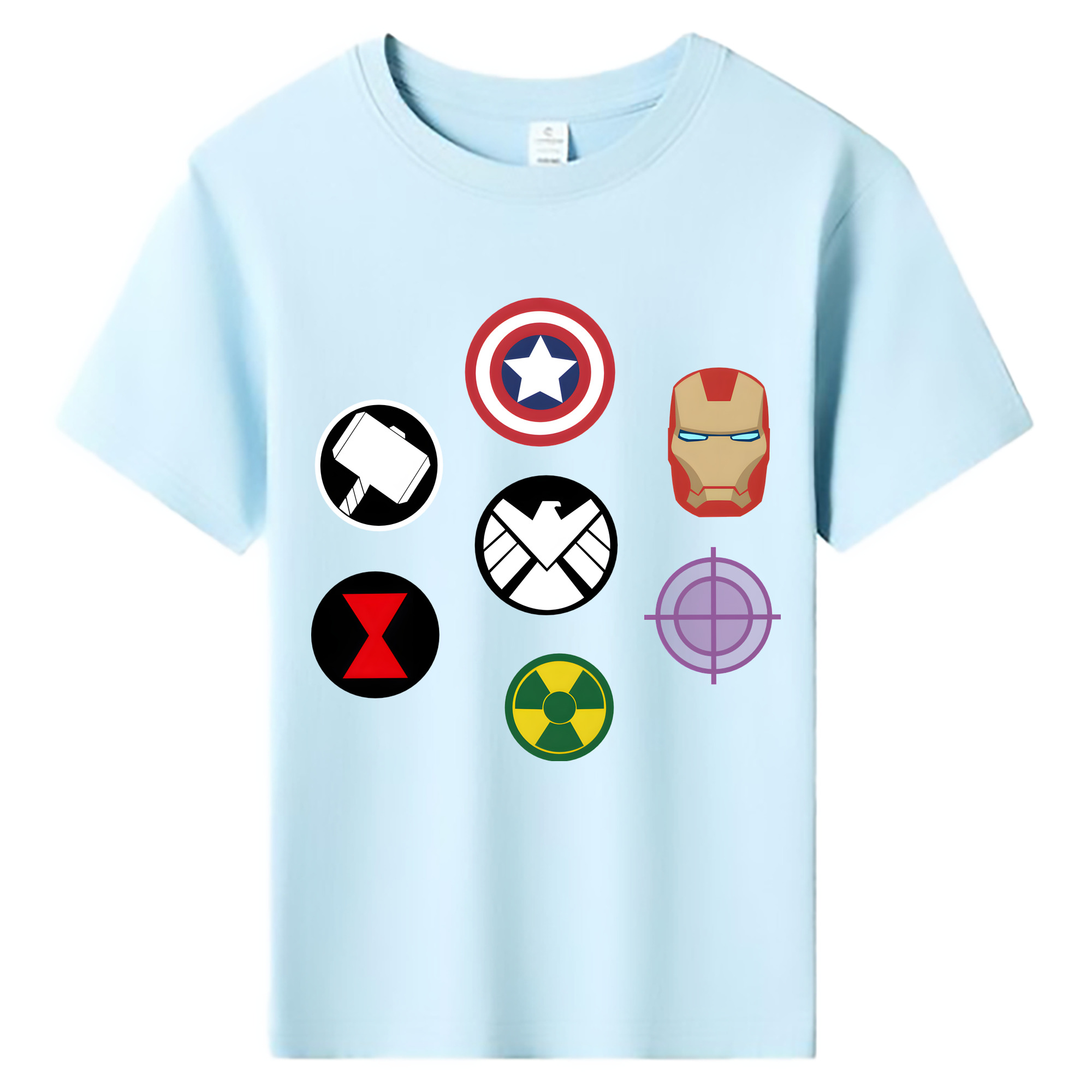 （画像用） アベンジャーズ The Avengers 綿100％キッズTシャツ（フロントプリント）